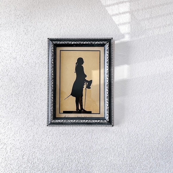 Vintage‎ Catalda for Carson's Silhouettes Borghese Style Colonial Man Framed Art - Picture 1 of 3